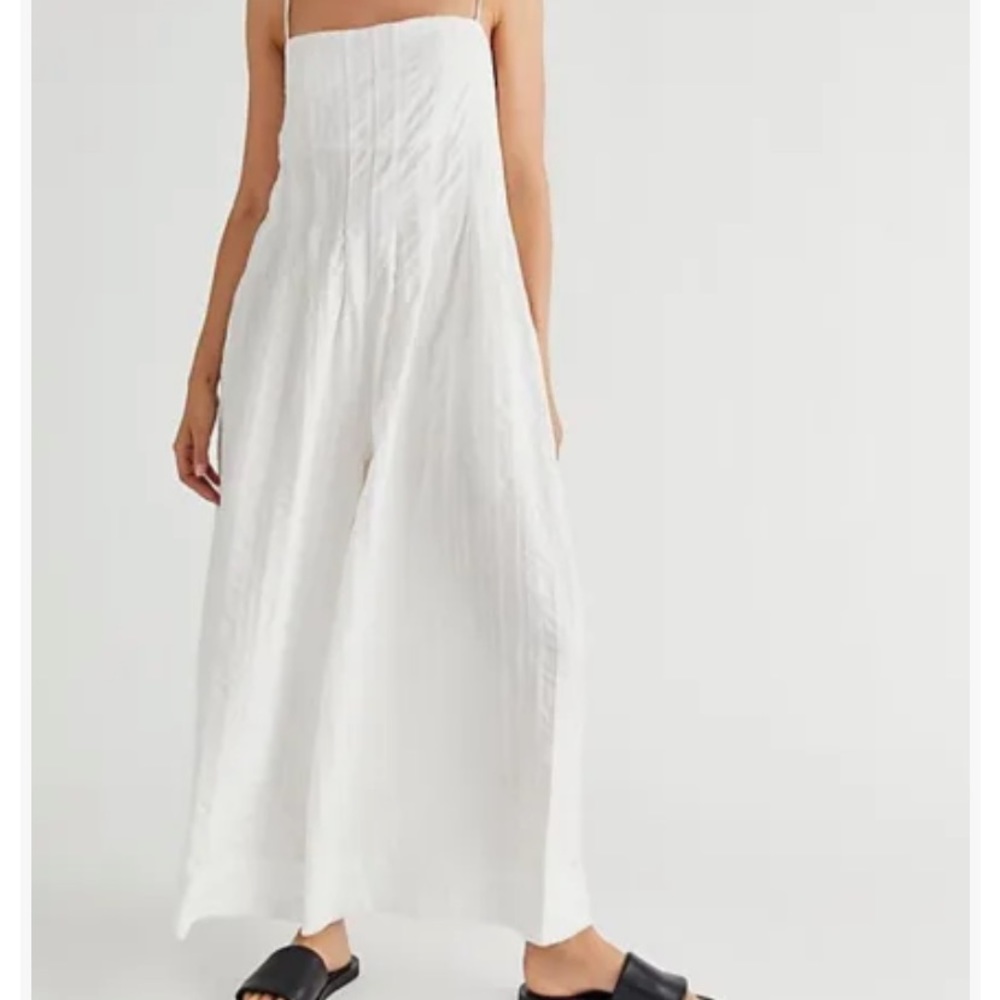 Fee people Devon baby blue jumpsuit large NWT